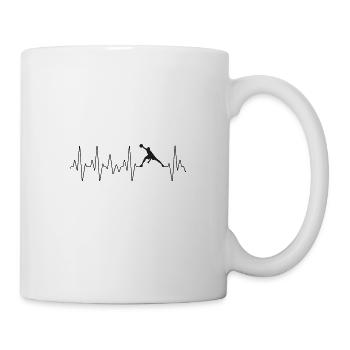 Bestes Basketball Team Herzschlag - Tasse - Weiß - Rechts