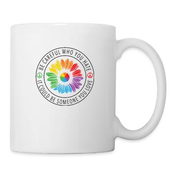 Love Love Gay Rainbow LGBT Design - Mug - white - Right