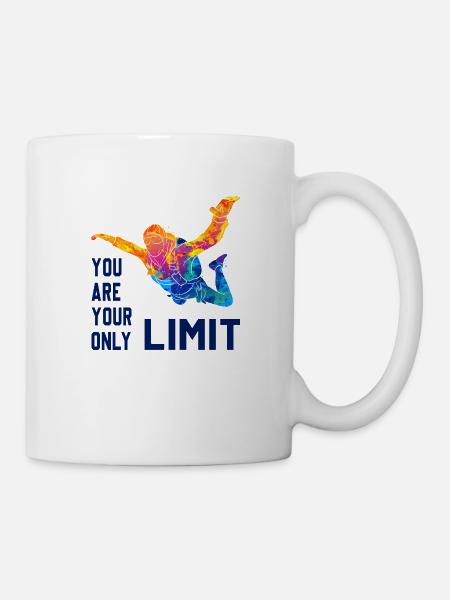 Skydive parachutiste Skydiver Chute libre - Mug blanc - blanc