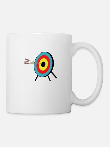 Trois flèches Bullseye - Mug blanc - blanc