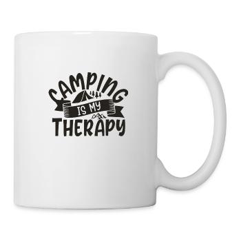 Le camping est ma thérapie - Mug blanc - blanc - Droite