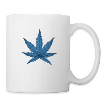 Hanfblatt Blau Party Summer - Mug - white - Right