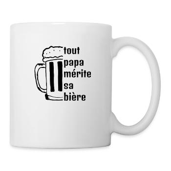 tout papa mérite sa bière - Mug blanc - blanc - Droite