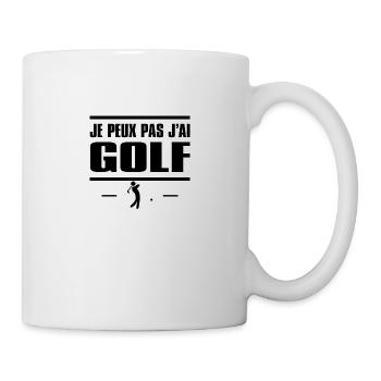 JE PEUX PAS J'AI GOLF - Mug blanc - blanc - Droite