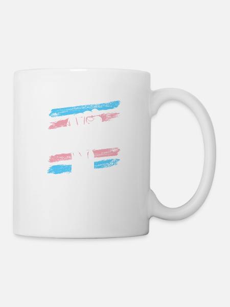 LGBT Transgender Flag Fist - Mug - white