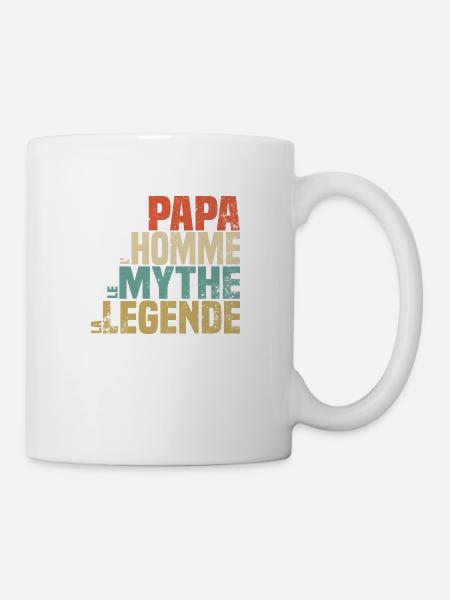 Papa, l'homme, le mythe, la légende cadeau - Mug blanc - blanc