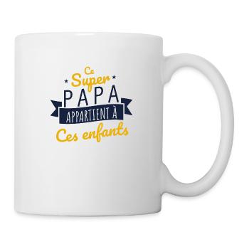 Super papa enfants cadeau - Mug blanc - blanc - Droite