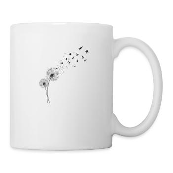 Pissenlit nature rêve envolé d'oiseau - Mug blanc - blanc - Droite