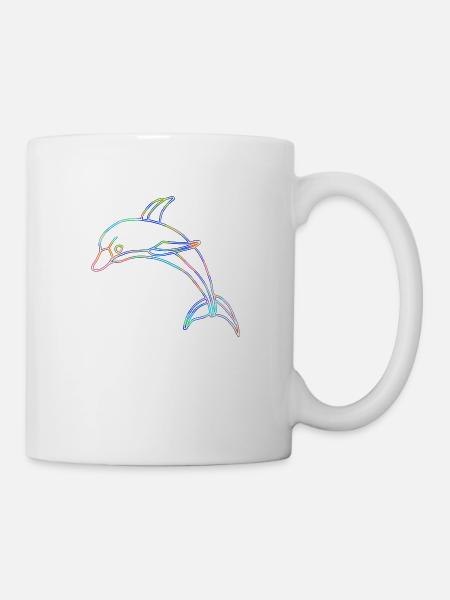 Delfin - Tasse - Weiß