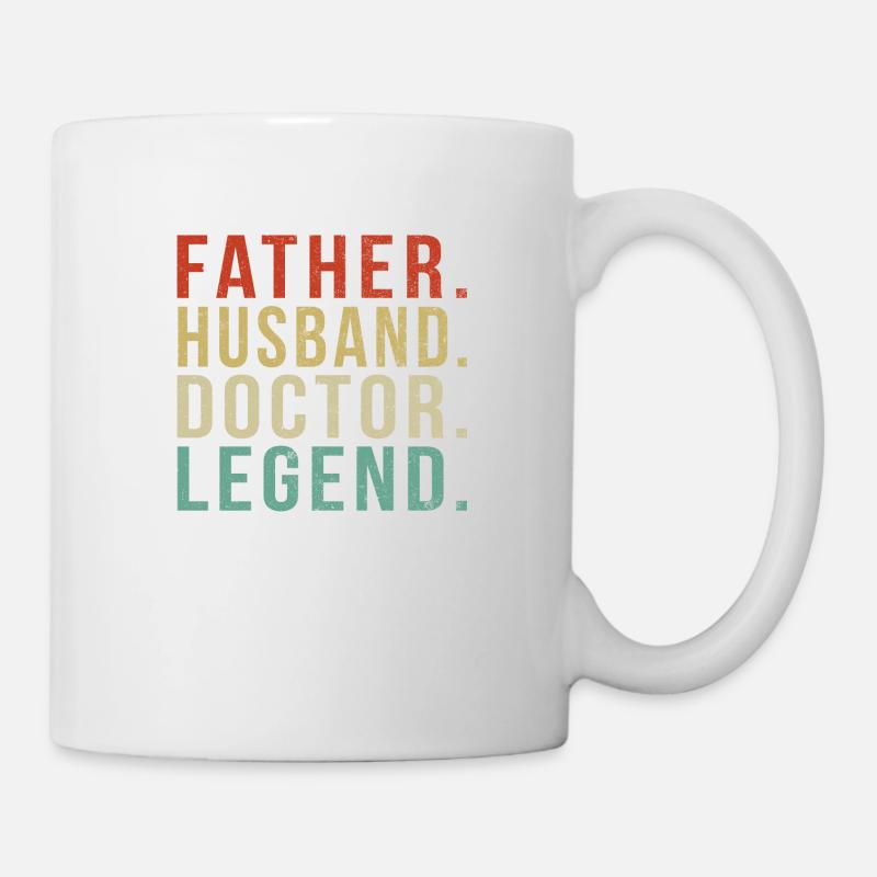 Arzt Papa Vintage / Vater. Ehemann. Doctor.Legend - Tasse - Weiß