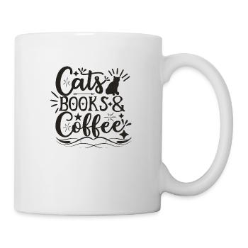 Livres pour chats et café - Mug blanc - blanc - Droite