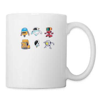 Funny Robot Technology Cute Colorful Robots - Tasse - Weiß - Rechts