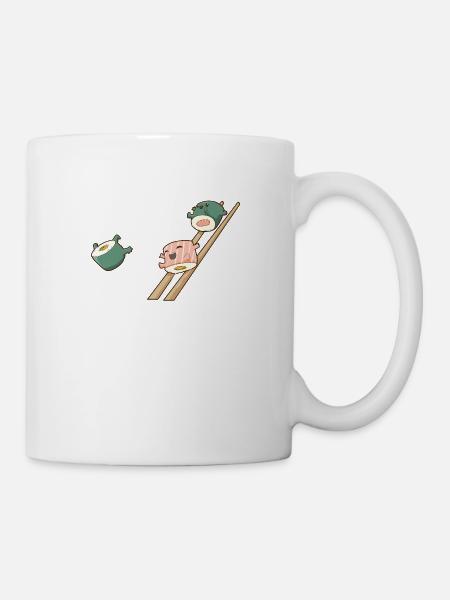 Sushi Anime Charakter Kawaii Japanese Food Gift - Tasse - Weiß