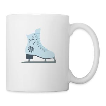 Eislauf Schlittschuh - Tasse - Weiß - Rechts