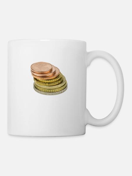 euro cent - Tasse - Weiß