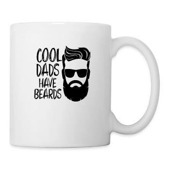 cool dads have beards - Tasse - Weiß - Rechts