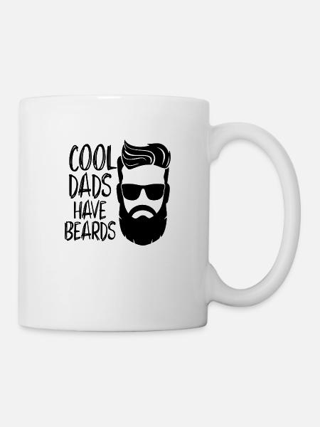 cool dads have beards - Mug blanc - blanc