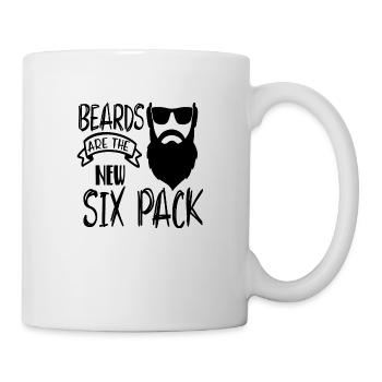 beards are the new six pack - Tasse - Weiß - Rechts
