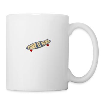 Surfskate Pump it hard Lustige Geschenkidee - Tasse - Weiß - Rechts