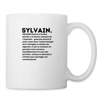 Sylvain définition prénom personnalité - Mug blanc - blanc - Droite