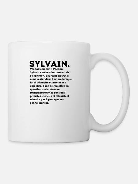Sylvain définition prénom personnalité - Mug blanc - blanc