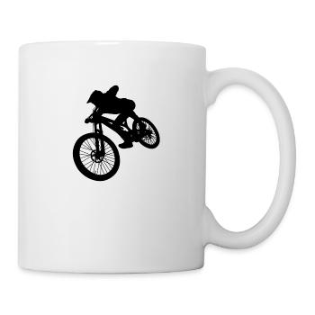 Downhill Mountainbike, Cross Mountainbiker BMX MTB - Tasse - Weiß - Rechts