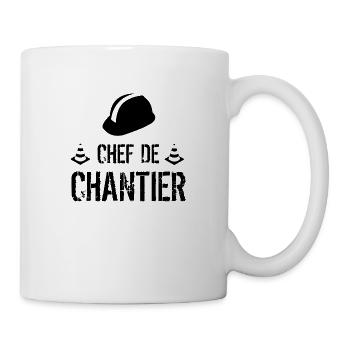 Chef de Chantier Cadeau - Mug blanc - blanc - Droite