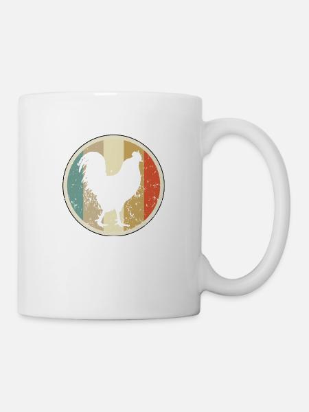 Hahn Gockel Geflügel - Tasse - Weiß