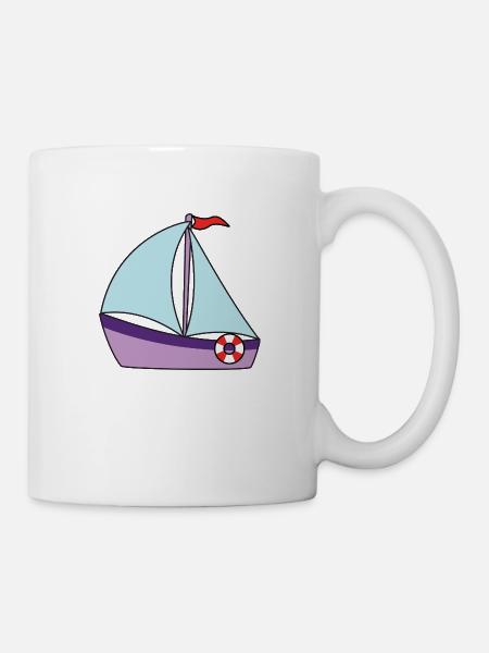 Segelboot - Tasse - Weiß