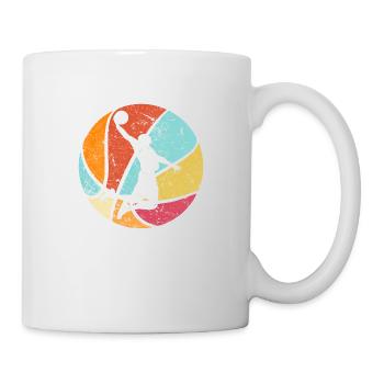 Basketball Spieler Basketballer Retro Dunk - Tasse - Weiß - Rechts