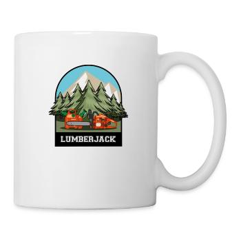 Holzfäller - Kettensäge - Tasse - Weiß - Rechts