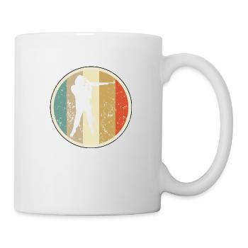 Sportschützin mit Gewehr Langwaffe - Tasse - Weiß - Rechts