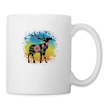 Hirsch - Tasse - Weiß - Rechts