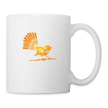 Maori Fantail Polynesian Tribal Tattoo Geschenk - Tasse - Weiß - Rechts