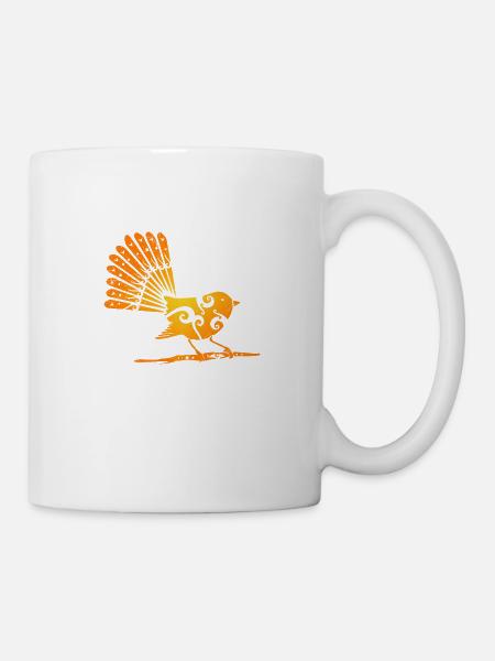 Maori Fantail Polynesian Tribal Tattoo Geschenk - Tasse - Weiß