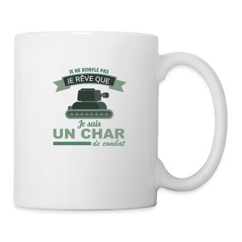 Je ne ronfle pas un char de combat Cadeau - Mug blanc - blanc - Droite