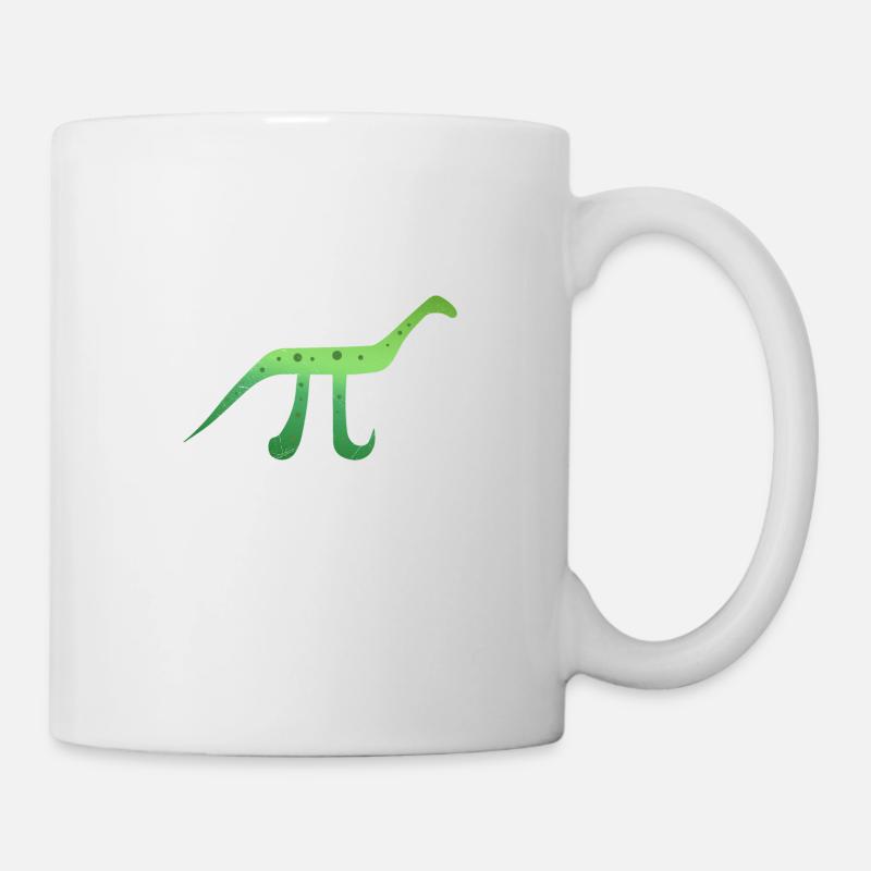 Mathe-Symbol Pinosaurus Pi Dinosaurier Geschenk - Tasse - Weiß