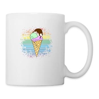 Eis - Tasse - Weiß - Rechts