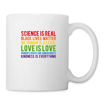 Science Is Real LGBT Arc-en-ciel Black Lives Matter - Mug blanc - blanc - Droite