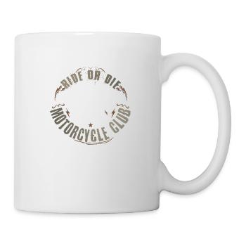 ride or die motorcycle club logo embleme biker - Mug - white - Right