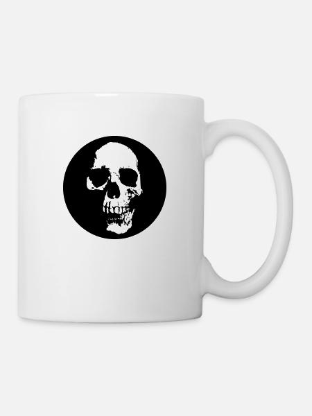 skull - Tasse - Weiß
