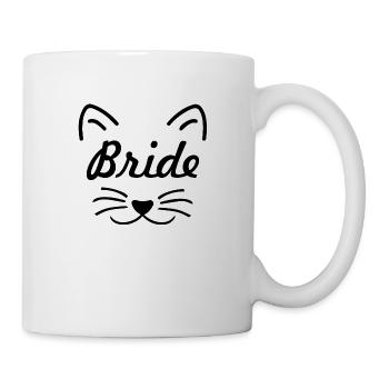 Bride cat marriage gift groom wedding - Mug - white - Right