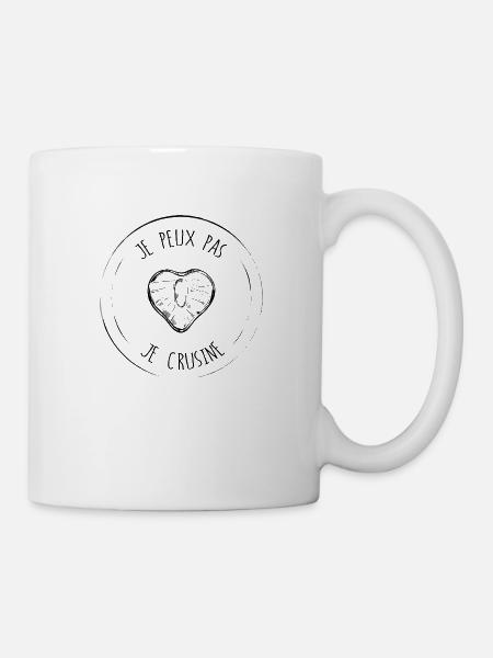 JE PEUX PAS JE CRUSINE - Mug blanc - blanc