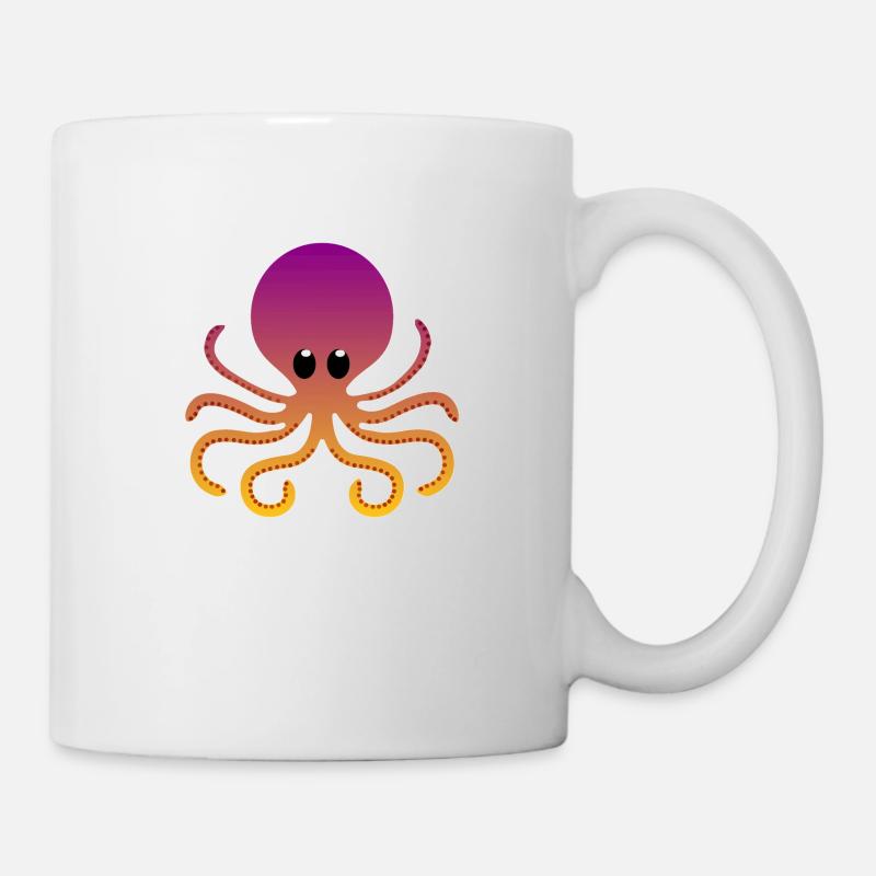Coucher de soleil Violet Orange Ombre Esquipe Esquissée - Mug blanc - blanc
