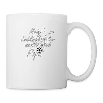 Lieblingsspieler Papa weiß - Tasse - Weiß - Rechts