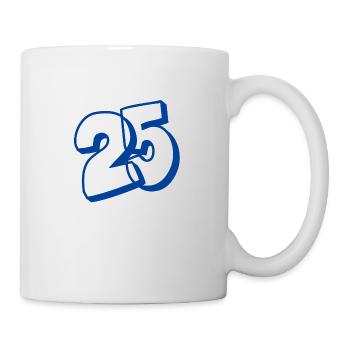 25. Geburtstag - Tasse - Weiß - Rechts