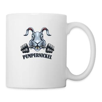 Pumpernickel Gym Fitness Lebensstil Sport Geschenk - Tasse - Weiß - Rechts