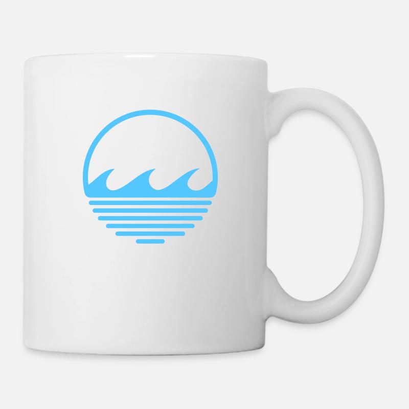 Waves in a circle - Mug - white