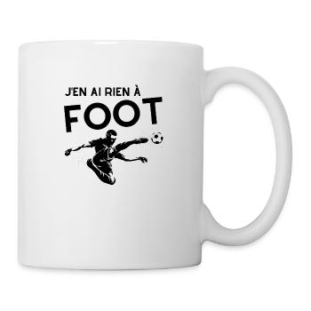 J'en ai rien à foot - Mug blanc - blanc - Droite