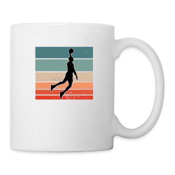 Vintage Basketball Sport Motif Retro Basketball - Mug - white - Right